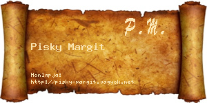 Pisky Margit névjegykártya